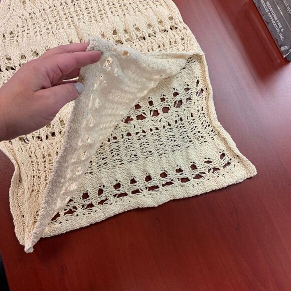 Lush Crochet Tunic Sweater sz M - Picture 3 of 3